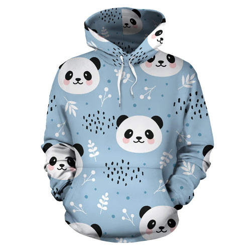 Cute Panda Pattern Men Women Pullover Hoodie