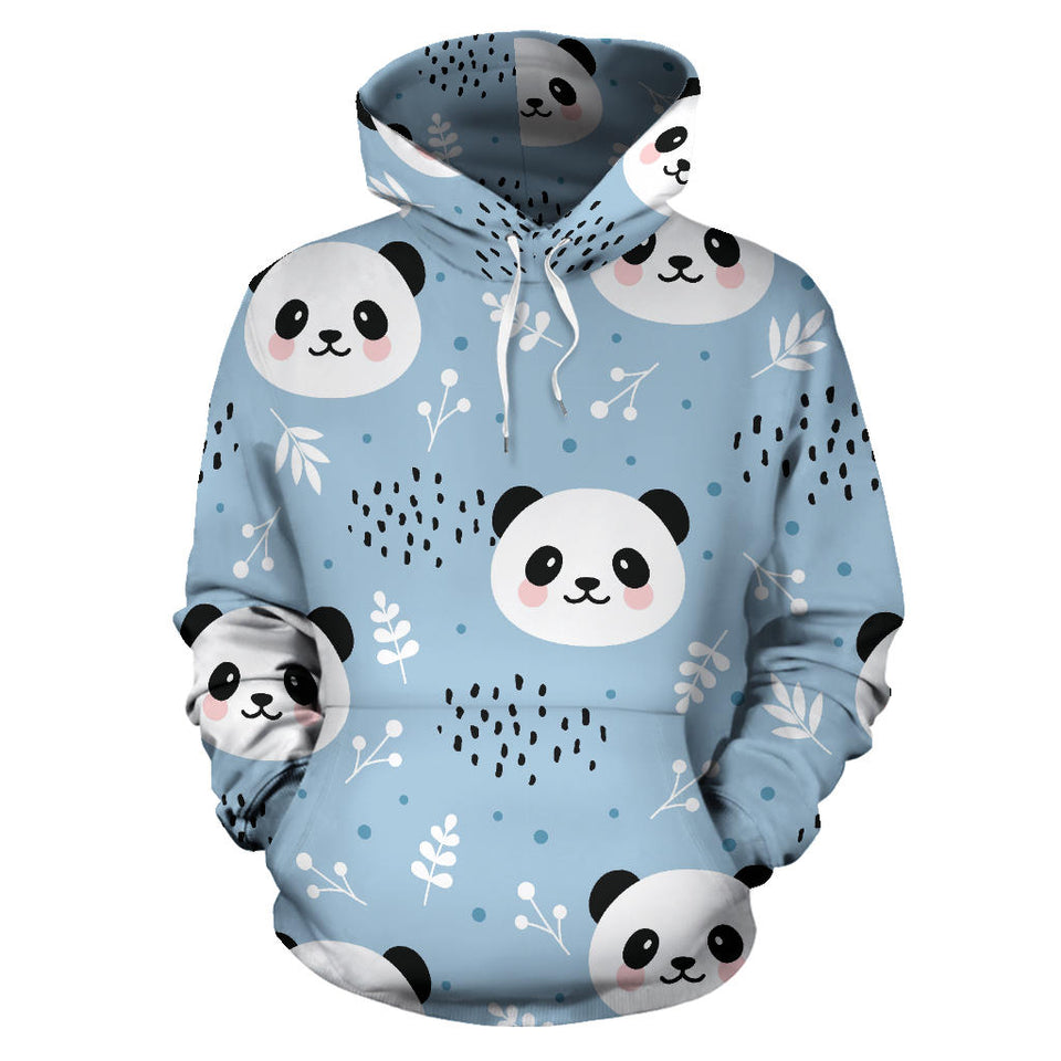 Cute Panda Pattern Men Women Pullover Hoodie