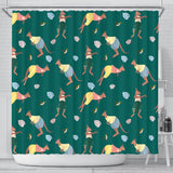 Kangaroo Leaves Pattern Shower Curtain Fulfilled In US