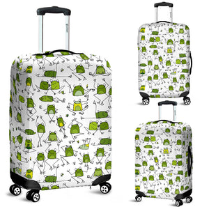 Sketch Funny Frog Patternsketch Funny Frog Pattern Luggage Covers Luggage Covers