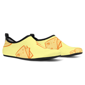 Cheese Design Pattern Aqua Shoes