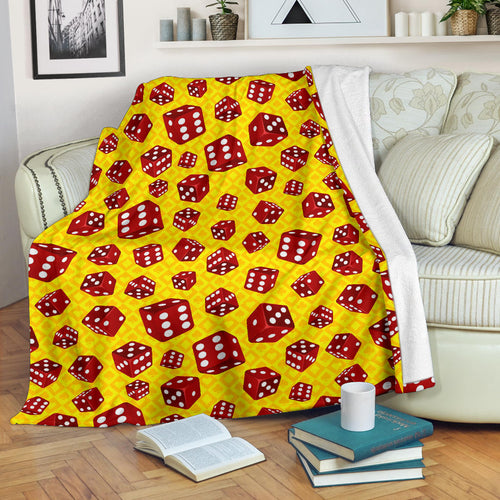 Dice Pattern Print Design 04 Premium Blanket