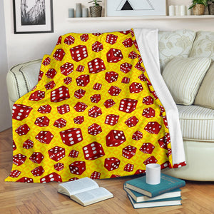 Dice Pattern Print Design 04 Premium Blanket