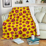 Dice Pattern Print Design 04 Premium Blanket