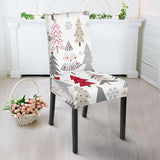 Cute Christmas Tree Pattern Dining Chair Slipcover