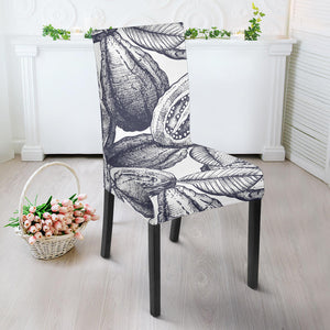 Guava Tropical Hand Drawn Pattern Dining Chair Slipcover