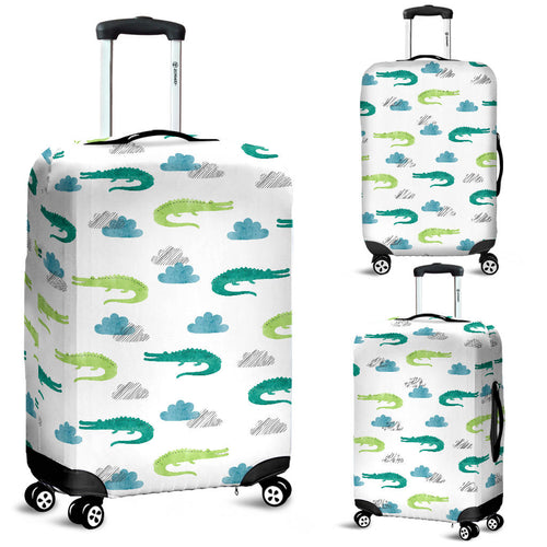 Watercolor Crocodile Pattern Luggage Covers