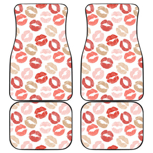 Lips Pattern Print Design 04 Front and Back Car Mats