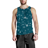 Snowflake pattern dark background Men Tank Top