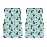 Poodle Dog Green Background Front Car Mats
