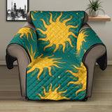Sun green background Recliner Cover Protector