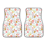 Maneki Neko Lucky Cat Fan Sakura Front Car Mats