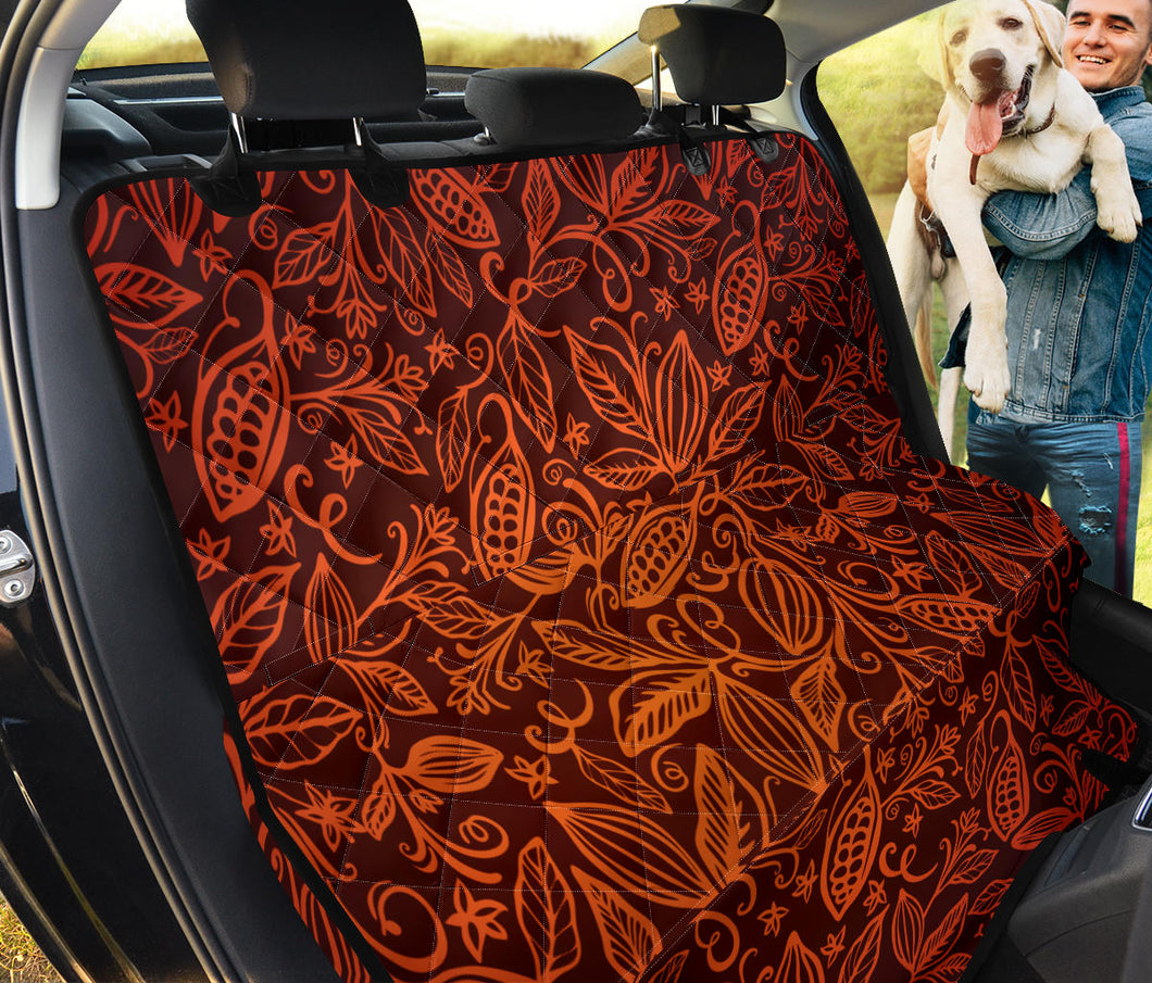 Cocoa Beans Tribal Polynesian Pattern Dog Car Seat Covers