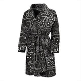 Handwritten Cheese Pattern Men'S Bathrobe