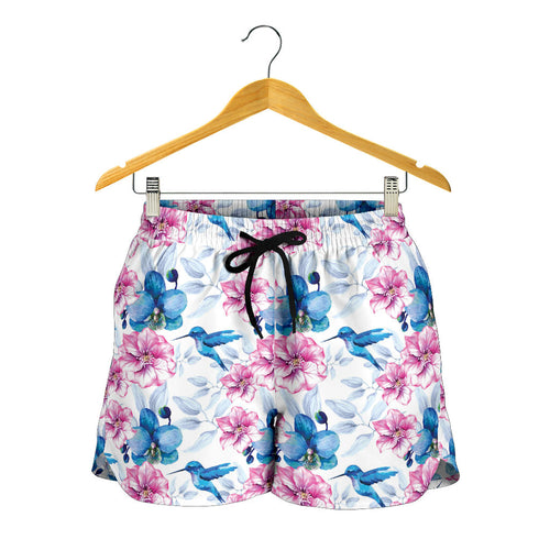Hummingbird Pattern Print Design 02 Women Shorts
