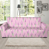 Lavender Pattern Pink Background Sofa Slipcover