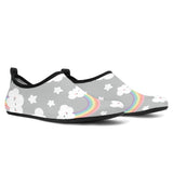 Cute Rainbow Clound Star Pattern Aqua Shoes