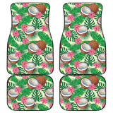 Coconut Pattern Print Design 01 Front and Back Car Mats