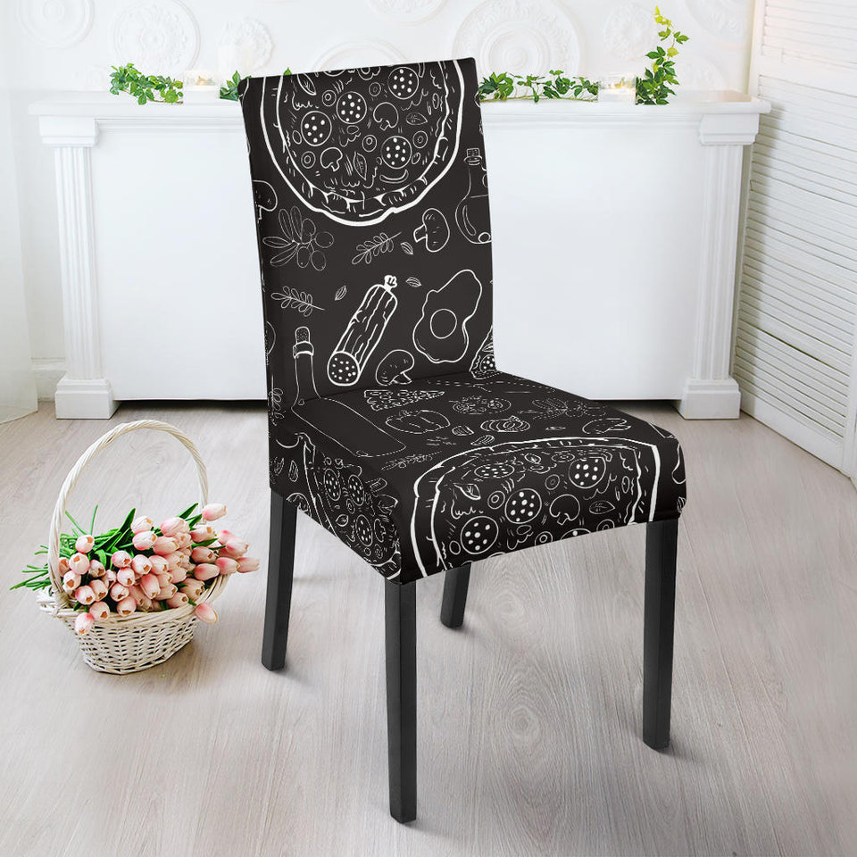 Pizza Pattern  Dining Chair Slipcover