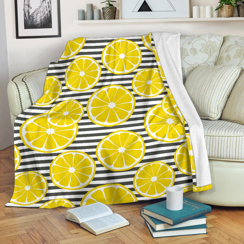 Slice Of Lemon Design Pattern Premium Blanket