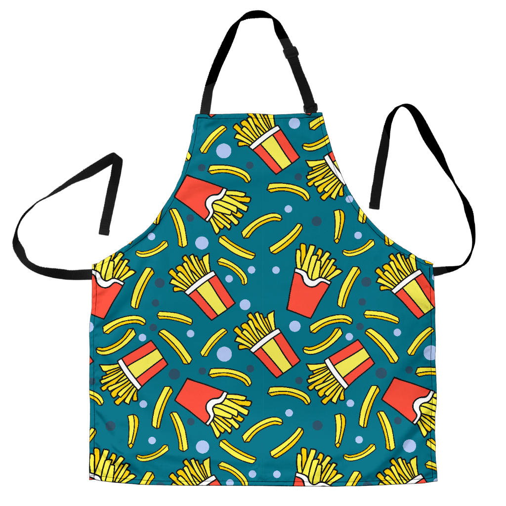 French Fries Red Paper Box Pattern Adjustable Apron