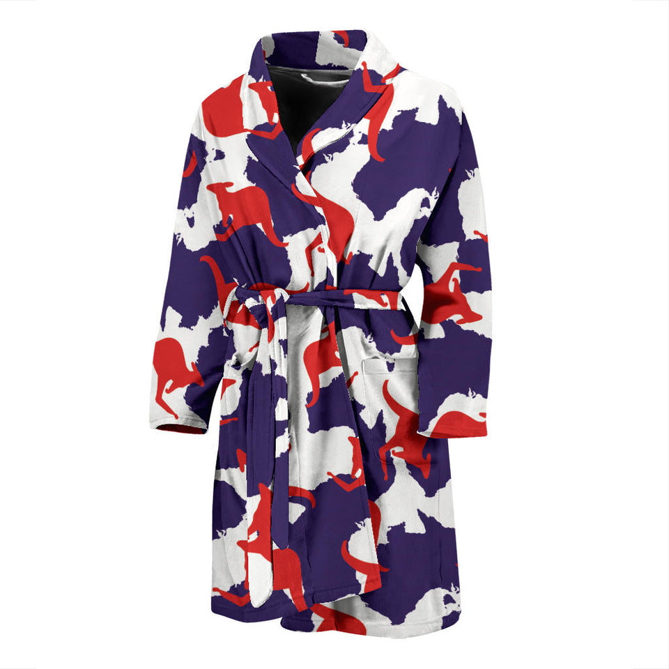 Kangaroo Australian Pattern Men'S Bathrobe