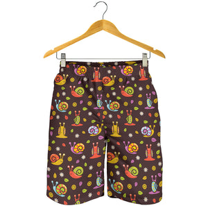 Snail Pattern Print Design 02 Men Shorts