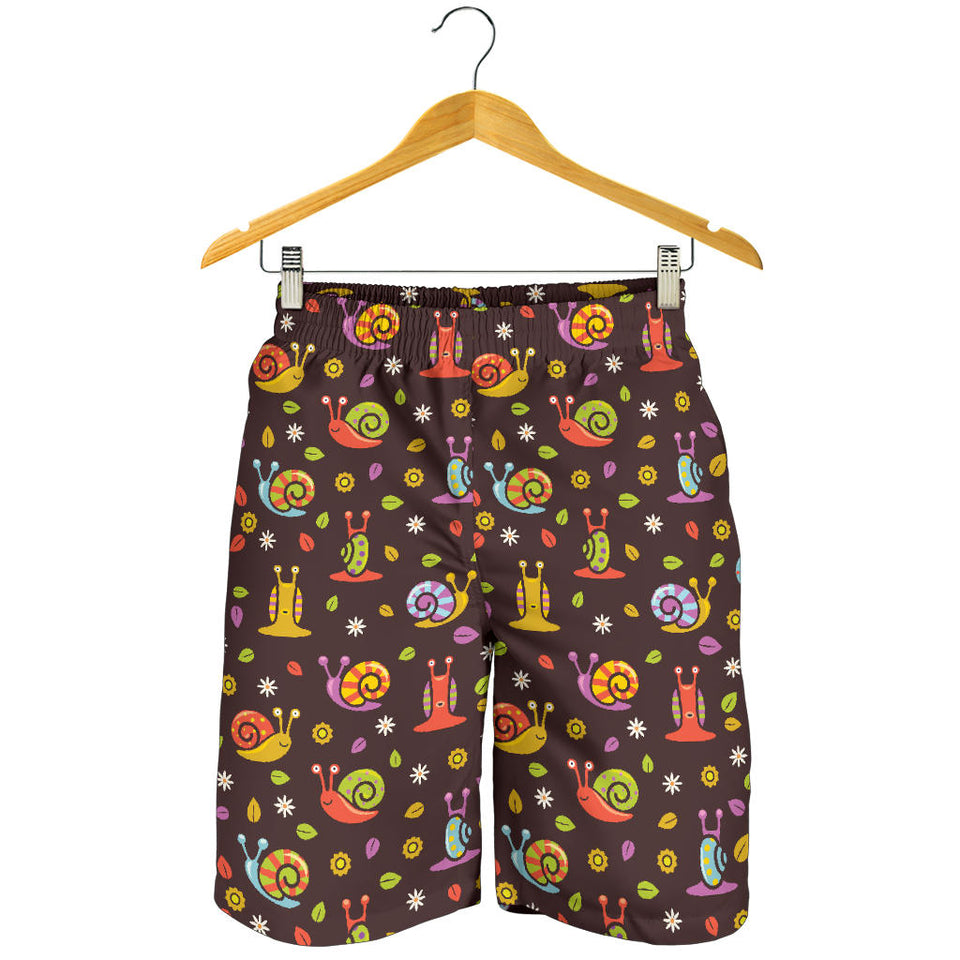 Snail Pattern Print Design 02 Men Shorts