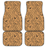 Bengal Tigers Pattern Front And Back Car Mats