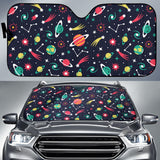 Colorful Space Pattern Planet Star Car Sun Shade