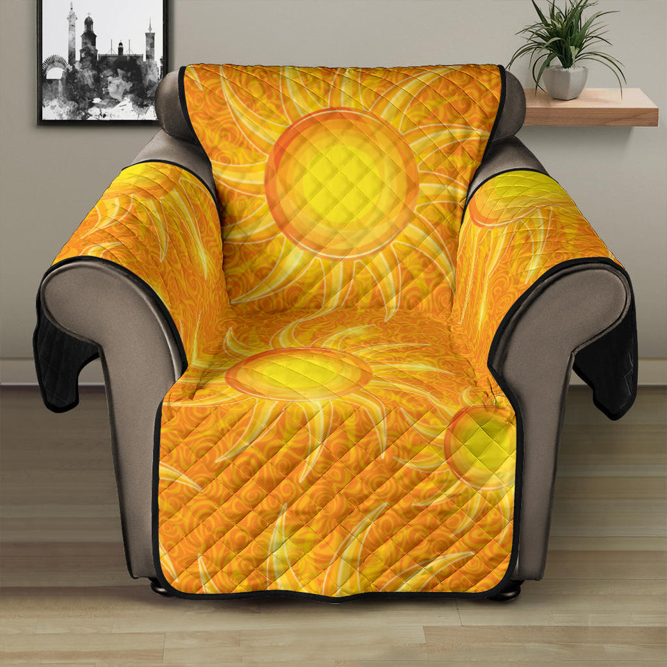 Sun orange background Recliner Cover Protector