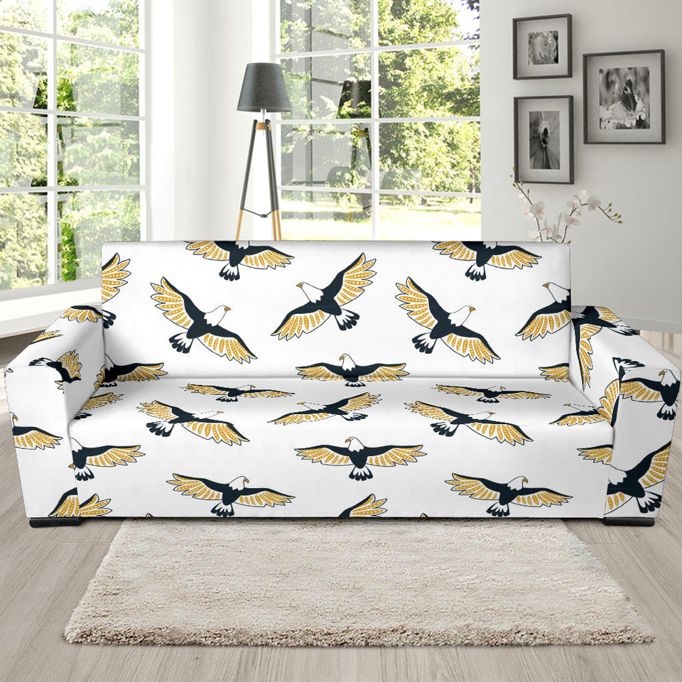 Eagle Pattern Print Design 03 Sofa Slipcover