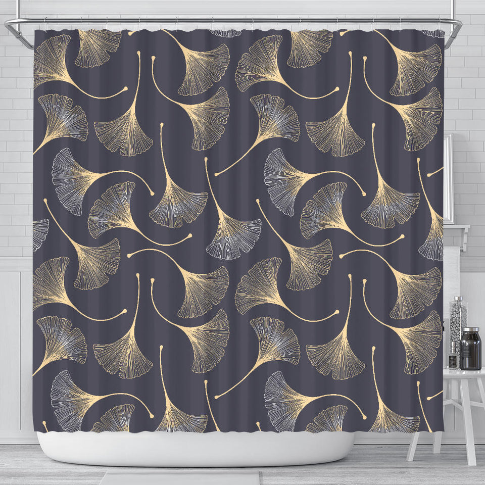 Gold Ginkgo Leaves Shower Curtain Fulfilled In US
