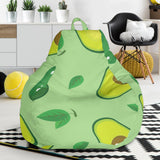 Avocado Pattern Green Background Bean Bag Cover