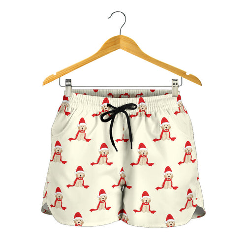 Golden Retriever Pattern Print Design 01 Women Shorts