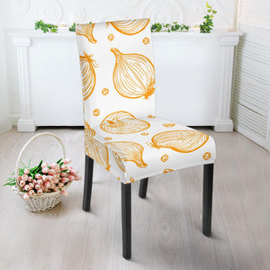 Hand Drawn Onion Pattern Dining Chair Slipcover