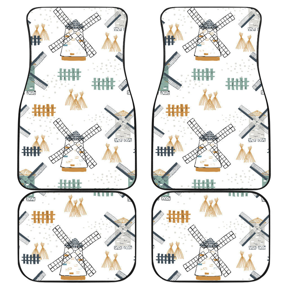 Windmill Pattern Front And Back Car Mats