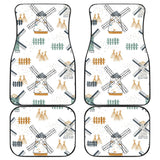Windmill Pattern Front And Back Car Mats