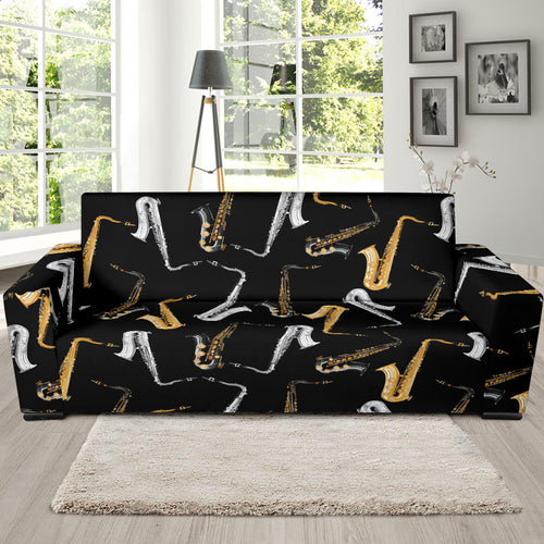 Saxophone Design Pattern Sofa Slipcover