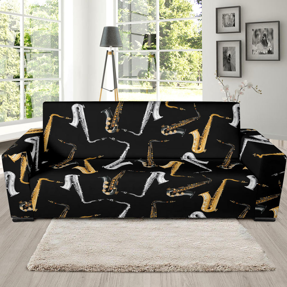 Saxophone Design Pattern Sofa Slipcover