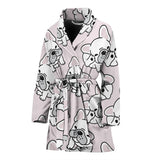 Cute French Bulldog Pattern Women'S Bathrobe
