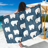 Polar Bear Mother Her Child Pattern Sarong