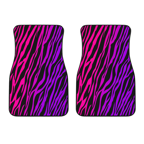 Rainbow Zebra Front Car Mats (Set Of 2)