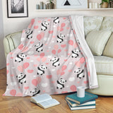Cute Panda Ballon Heart Pattern Premium Blanket