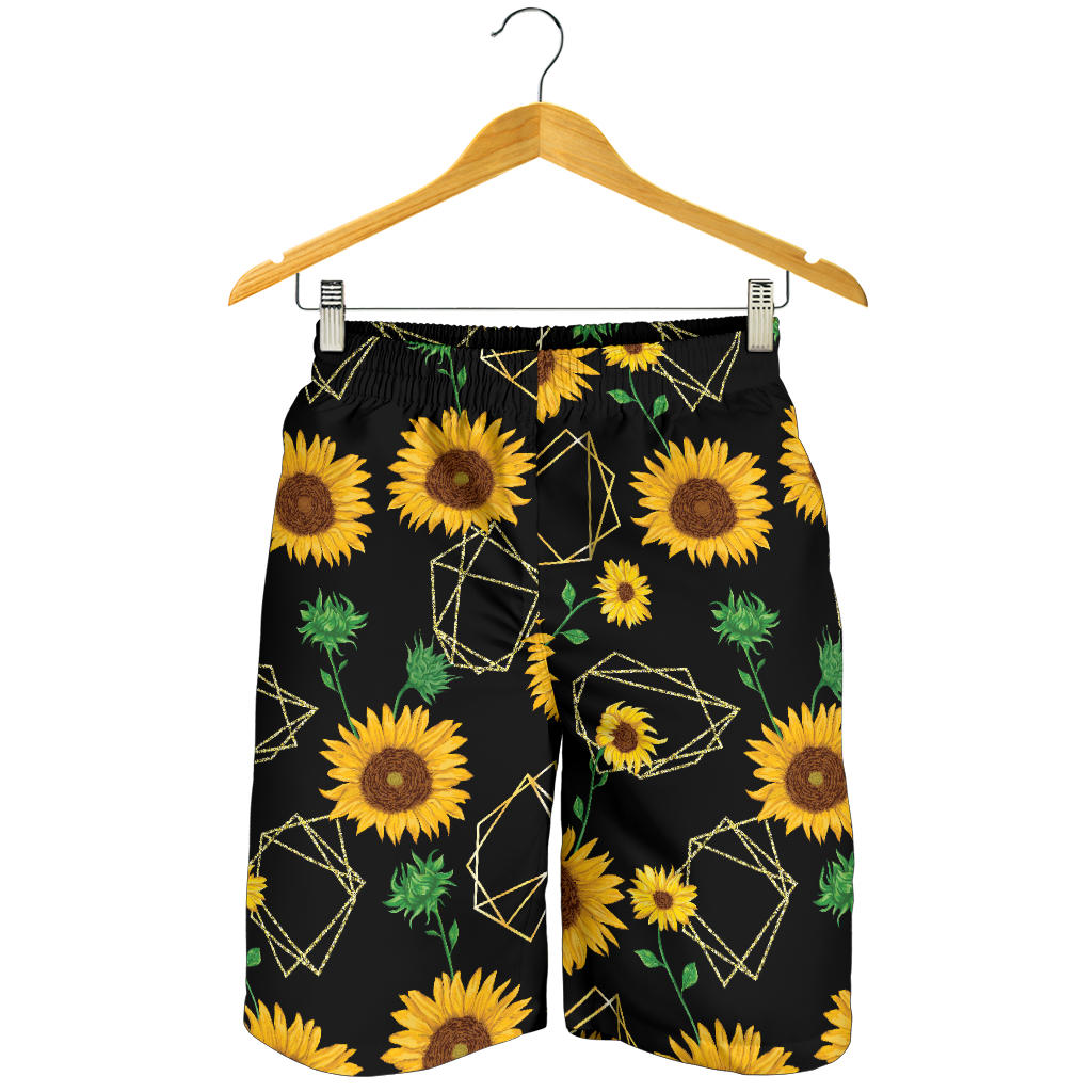 Sunflower Golden Polygonal Shapes Men Shorts
