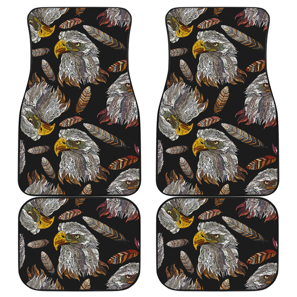 Eagle Pattern Print Design 05 Front and Back Car Mats