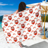 Daruma Japanese Wooden Doll Design Pattern Sarong