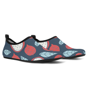 Dragon Fruits Dark Blue Background Aqua Shoes