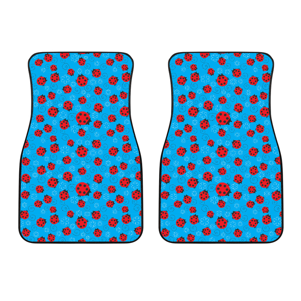 Ladybug Pattern Print Design 02 Front Car Mats