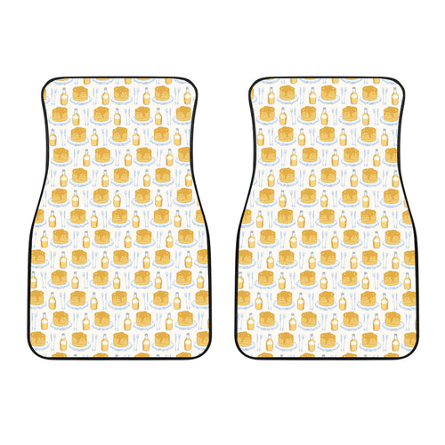 Pancake Pattern Print Design 05 Front Car Mats